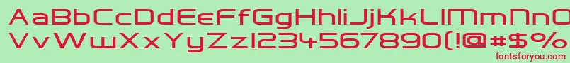 HallFeticaWide Font – Red Fonts on Green Background