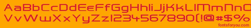 HallFeticaWide Font – Red Fonts on Orange Background