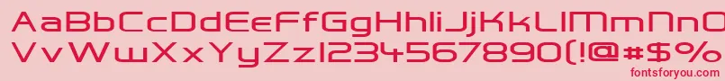 HallFeticaWide Font – Red Fonts on Pink Background