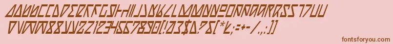 NickTurboCondensedItalic Font – Brown Fonts on Pink Background