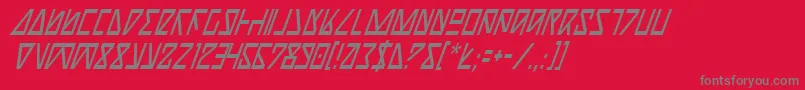 More about NickTurboCondensedItalic Font NickTurboCondensedItalic Font – Gray Fonts on Red Background