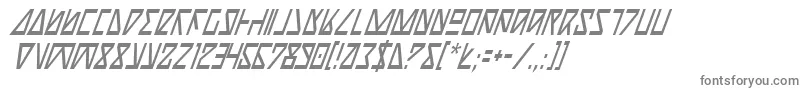 NickTurboCondensedItalic Font – Gray Fonts on White Background