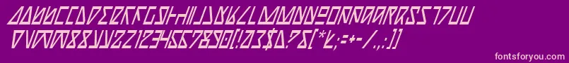 fuente NickTurboCondensedItalic – Fuentes Rosadas Sobre Fondo Morado