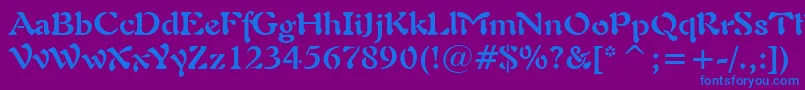 Freeform721BoldBt Font – Blue Fonts on Purple Background