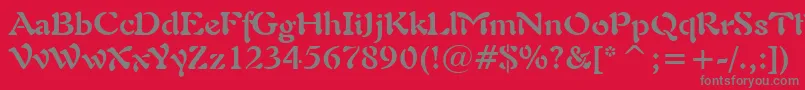 Freeform721BoldBt Font – Gray Fonts on Red Background