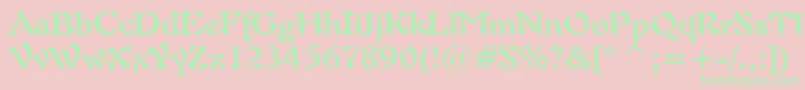 Freeform721BoldBt Font – Green Fonts on Pink Background