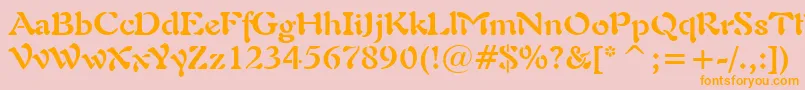 Freeform721BoldBt Font – Orange Fonts on Pink Background