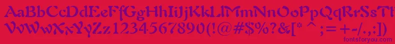 Freeform721BoldBt Font – Purple Fonts on Red Background