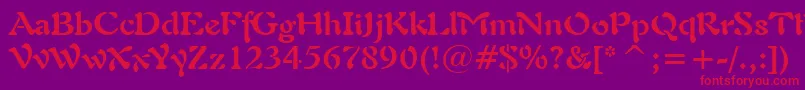 Freeform721BoldBt Font – Red Fonts on Purple Background