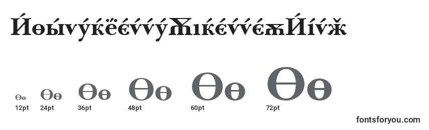BaskervilleCyrillicBold Font Sizes