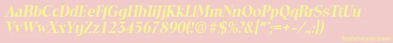 ToledoDemiboldita Font – Yellow Fonts on Pink Background