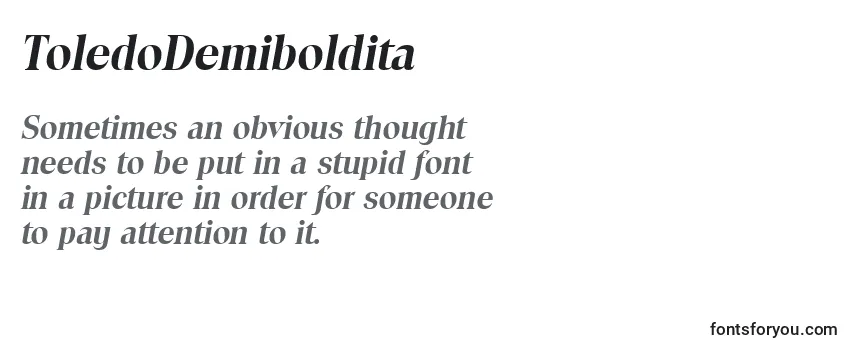 Review of the ToledoDemiboldita Font