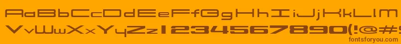 914Solid Font – Brown Fonts on Orange Background