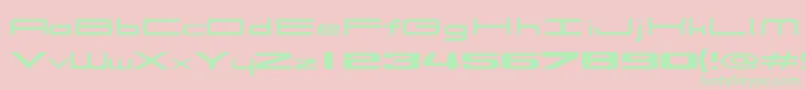 914Solid Font – Green Fonts on Pink Background