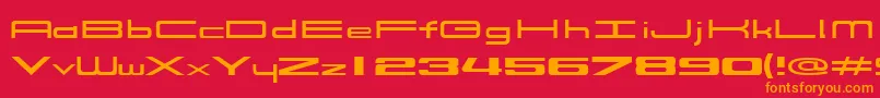 914Solid Font – Orange Fonts on Red Background