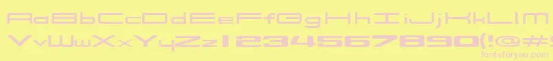 914Solid Font – Pink Fonts on Yellow Background