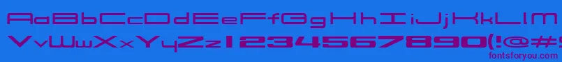 914Solid Font – Purple Fonts on Blue Background