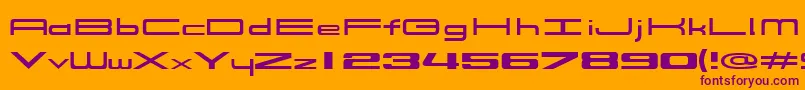 914Solid Font – Purple Fonts on Orange Background