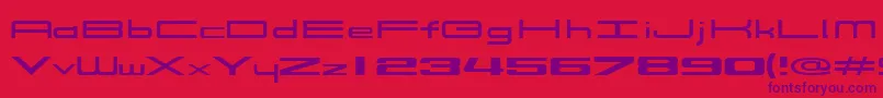 Czcionka 914Solid – fioletowe czcionki na czerwonym tle