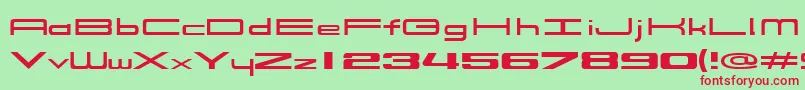 fuente 914Solid – Fuentes Rojas Sobre Fondo Verde