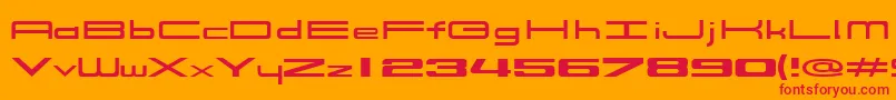 914Solid Font – Red Fonts on Orange Background