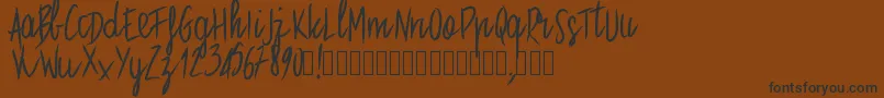 Pwstraight Font – Black Fonts on Brown Background