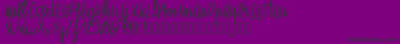 フォントPwstraight – 紫の背景に黒い文字