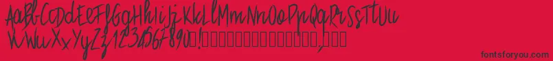 Pwstraight Font – Black Fonts on Red Background
