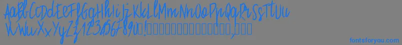 Шрифт Pwstraight – синие шрифты на сером фоне