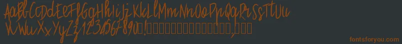 Pwstraight Font – Brown Fonts on Black Background
