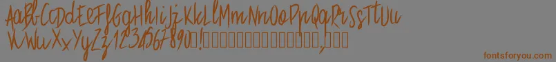 Pwstraight Font – Brown Fonts on Gray Background