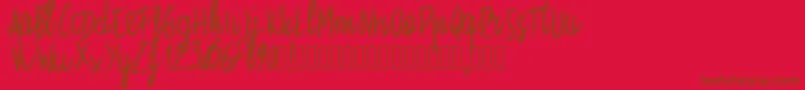 Pwstraight Font – Brown Fonts on Red Background