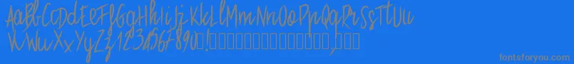 Pwstraight Font – Gray Fonts on Blue Background