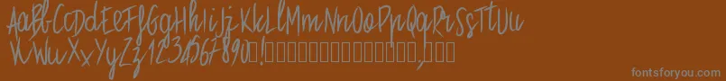 Шрифт Pwstraight – серые шрифты на коричневом фоне