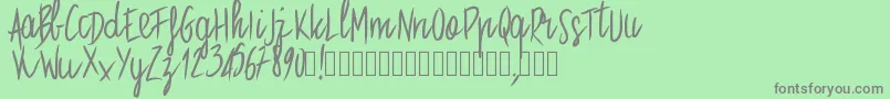 Pwstraight Font – Gray Fonts on Green Background