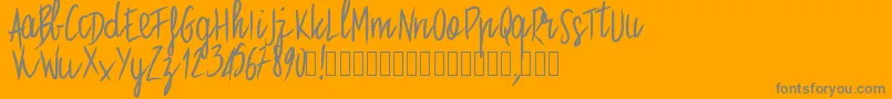 Шрифт Pwstraight – серые шрифты на оранжевом фоне