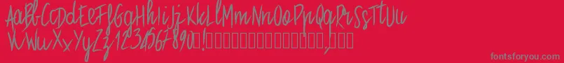 Pwstraight Font – Gray Fonts on Red Background