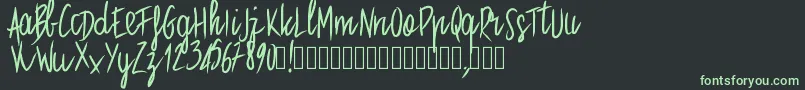 Pwstraight Font – Green Fonts on Black Background