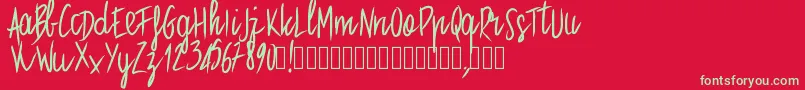 Pwstraight Font – Green Fonts on Red Background