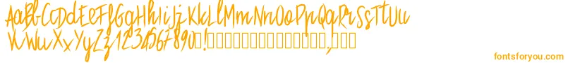 Pwstraight Font – Orange Fonts on White Background