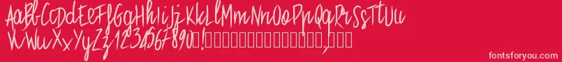 Pwstraight Font – Pink Fonts on Red Background