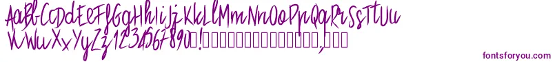 Шрифт Pwstraight – фиолетовые шрифты на белом фоне