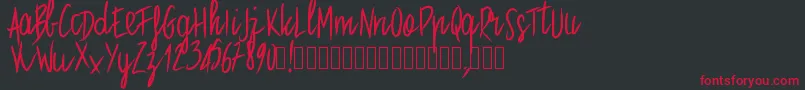 Pwstraight Font – Red Fonts on Black Background