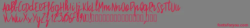 Pwstraight Font – Red Fonts on Gray Background