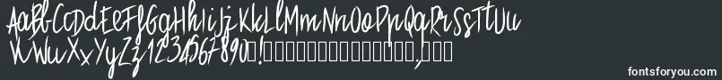 Pwstraight Font – White Fonts on Black Background