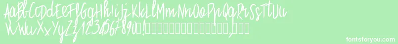 Pwstraight Font – White Fonts on Green Background