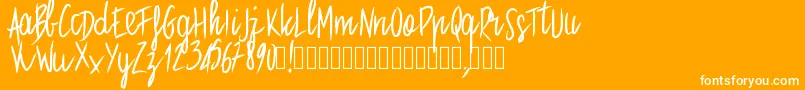 Pwstraight Font – White Fonts on Orange Background