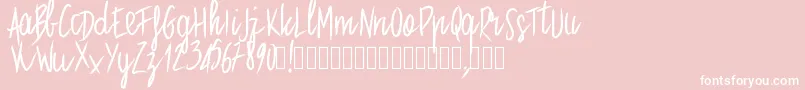 フォントPwstraight – ピンクの背景に白い文字