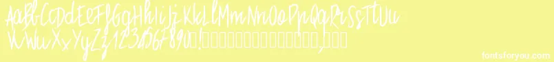 Pwstraight Font – White Fonts on Yellow Background