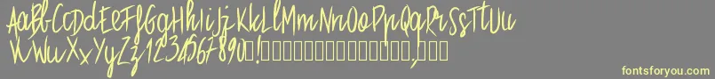 Pwstraight Font – Yellow Fonts on Gray Background